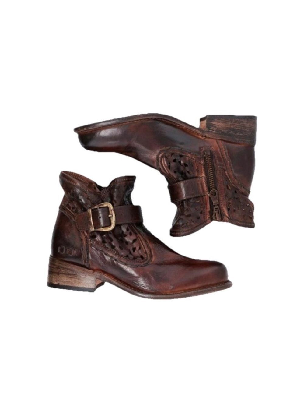 BED STU $255 TEAK DIP DYE HEATHER LEATHER BOOTS SZ 11